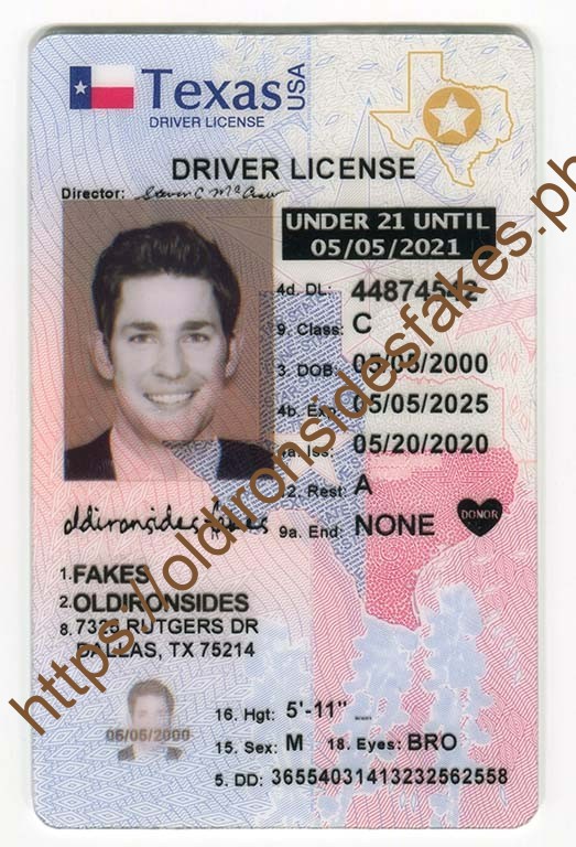 Texas Driver License(New TX U21 2020) - Texas Driver License(New TX U21 2020)